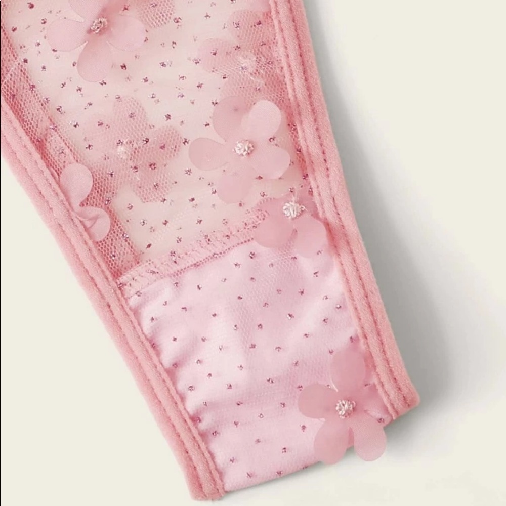 NWT Shein: Beautiful Embroidered Pink Flower Lingere - Picture 8 of 10